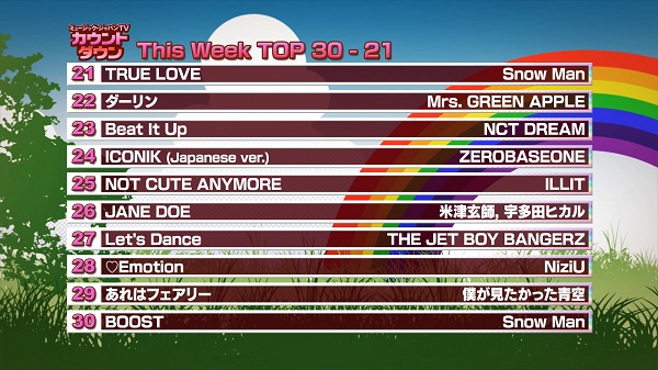 最新！ミュージック・ジャパンTVカウントダウン