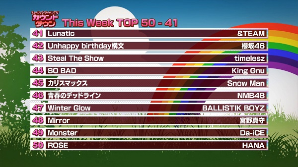 最新！ミュージック・ジャパンTVカウントダウン