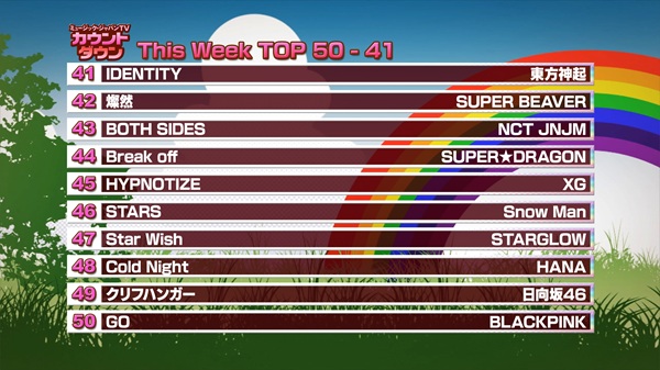 最新!ミュージック・ジャパンTVカウントダウン