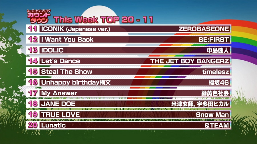 最新！ミュージック・ジャパンTVカウントダウン