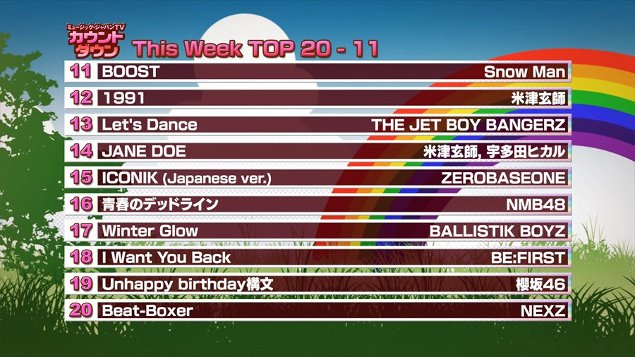 最新！ミュージック・ジャパンTVカウントダウン