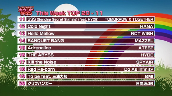 最新！ミュージック・ジャパンTVカウントダウン