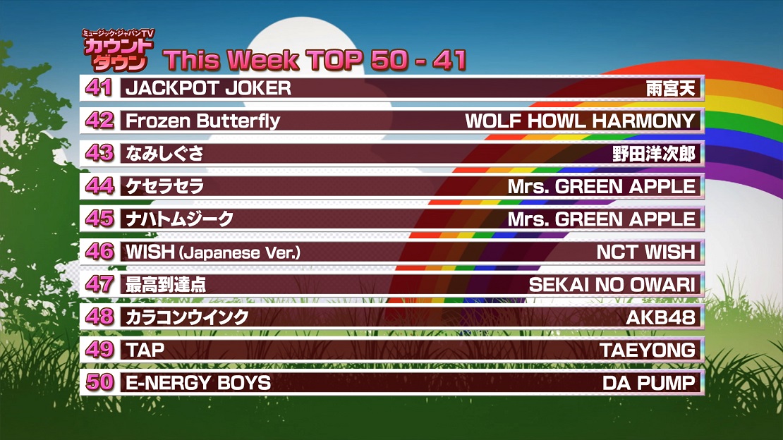 最新！ミュージック・ジャパンTVカウントダウン