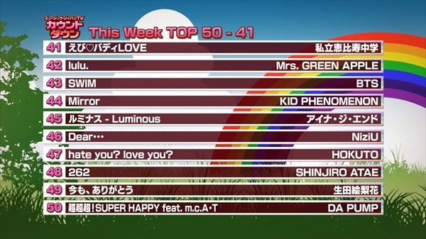 最新！ミュージック・ジャパンTVカウントダウン