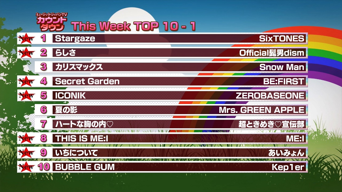 最新！ミュージック・ジャパンTVカウントダウン