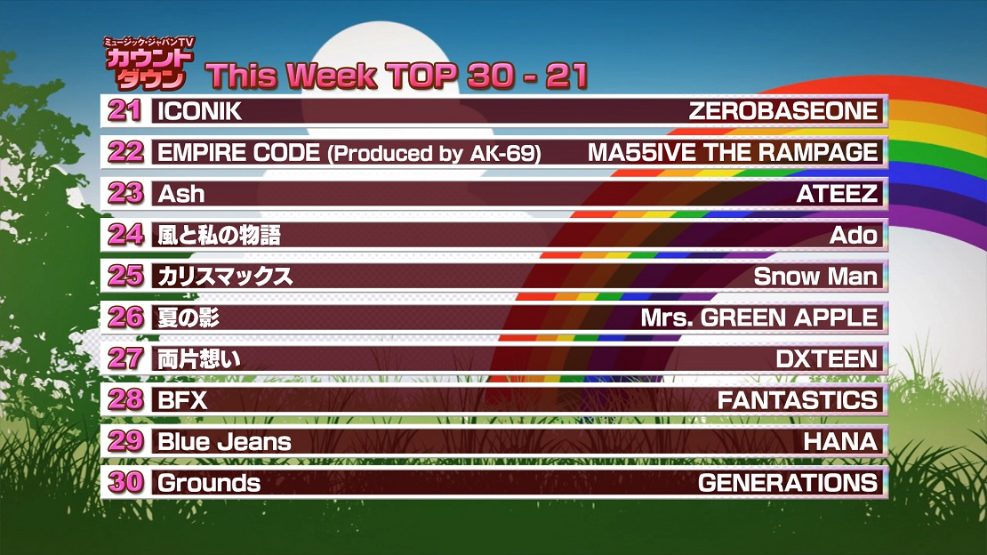 最新！ミュージック・ジャパンTVカウントダウン
