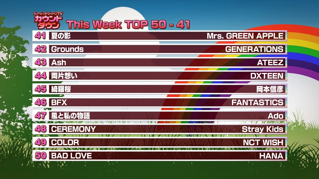 最新！ミュージック・ジャパンTVカウントダウン