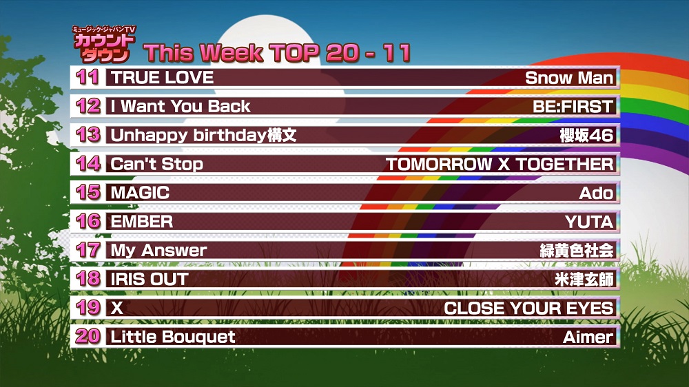 最新！ミュージック・ジャパンTVカウントダウン