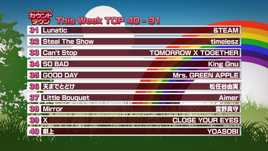 最新！ミュージック・ジャパンTVカウントダウン